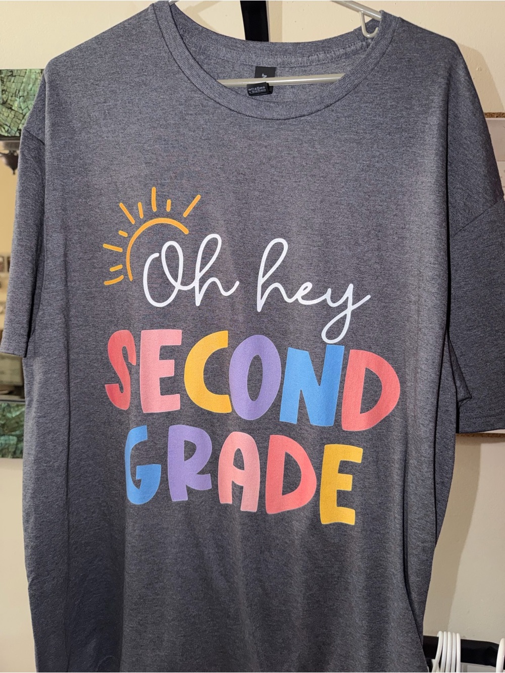 'Oh Hey Second Grade' Gray Short-Sleeve teacherTee